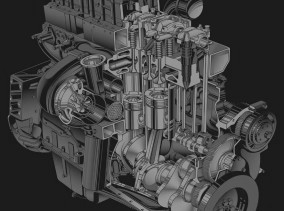 Cutaway Engine