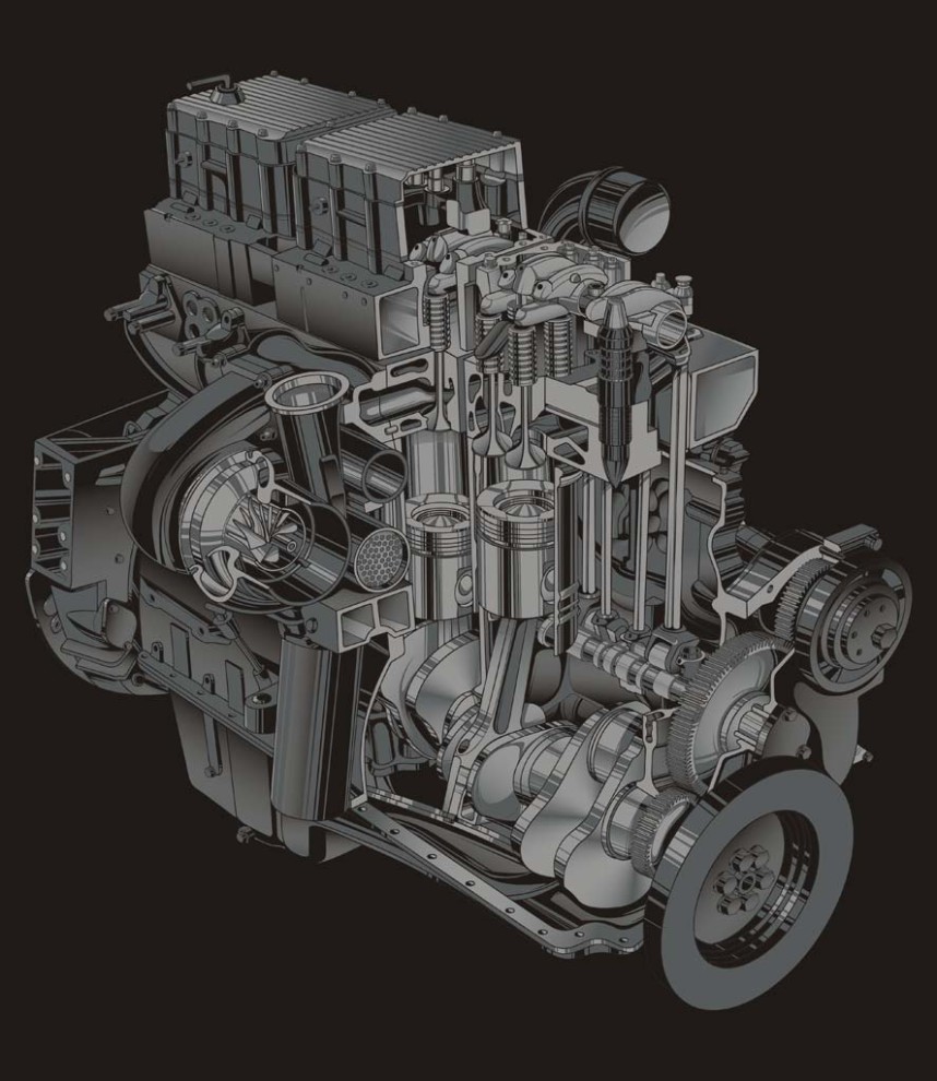 Cutaway Engine