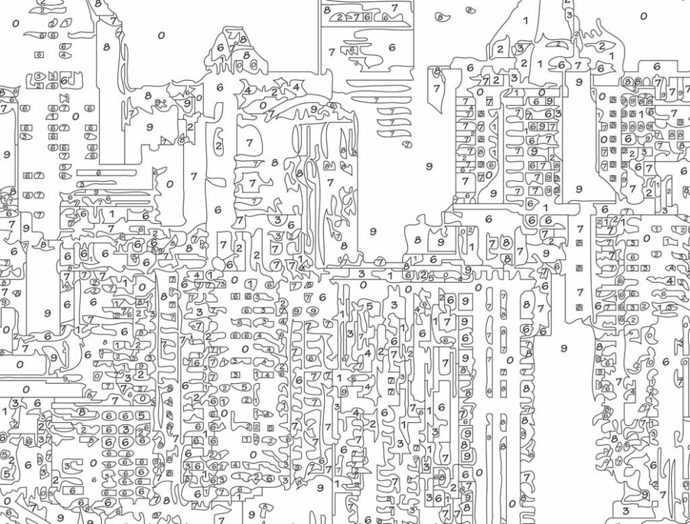 Pittsburgh - Paint By Numbers Detail