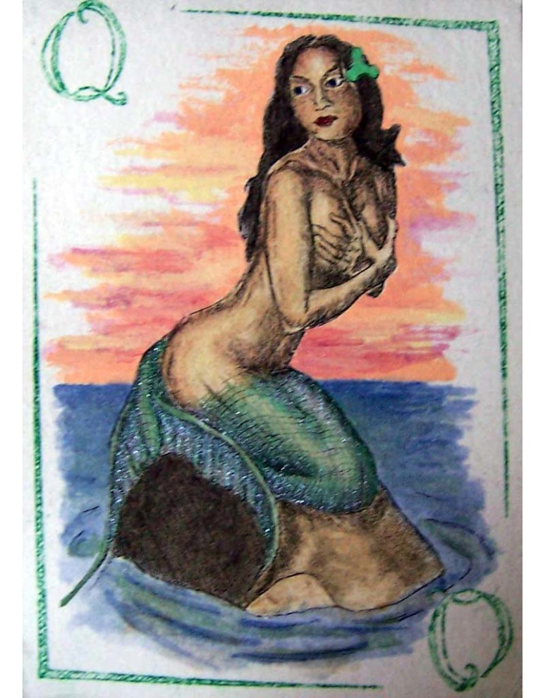 Clubs - Q - Mermaiden - Colored