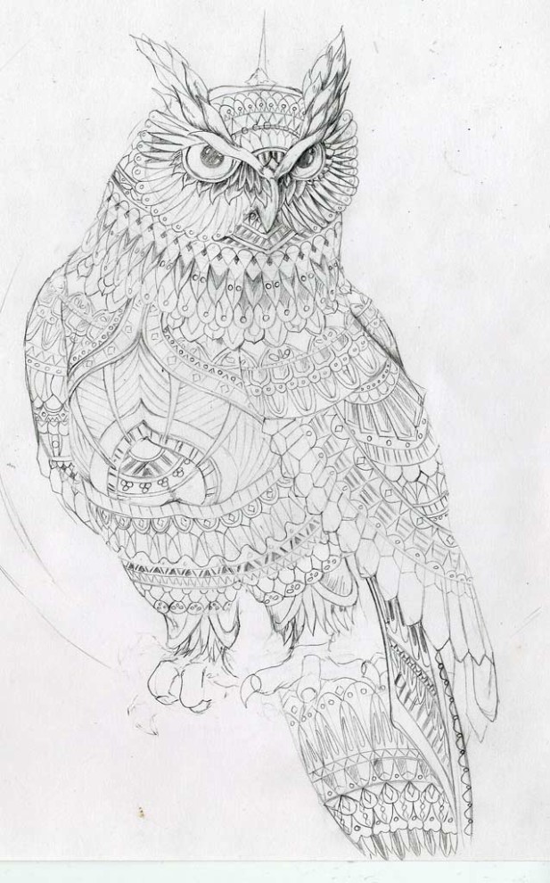 Well Owl Be Damned - Intial Sketch