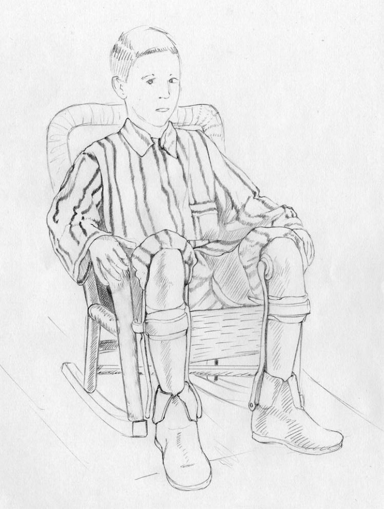 Initial concept sketch for Forrest.