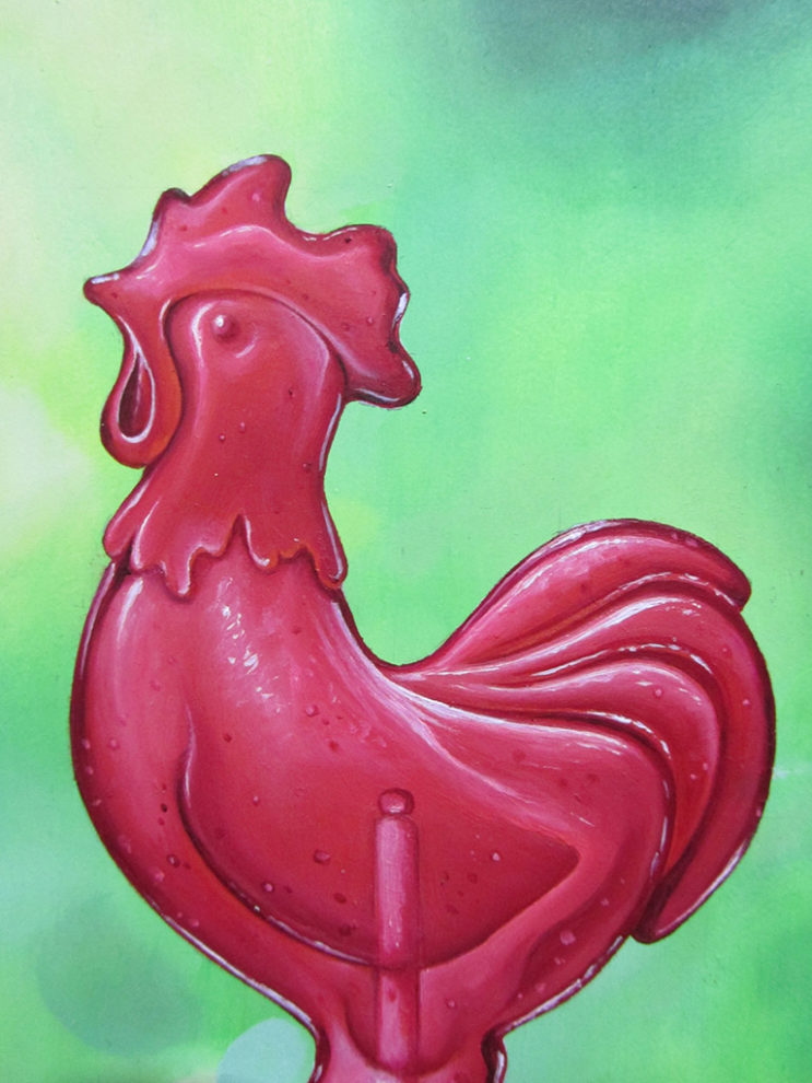 Rooster Lollipop Mini - Detail